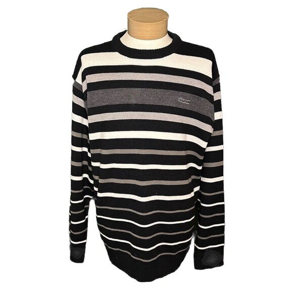 Vintage 90’s/ Y2K Mecca Striped Sweater - Picture 1 of 5